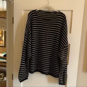 Black and white striped All Saints sweater, M/L